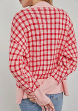 Load image into Gallery viewer, Pink &amp; Red Cardigan
