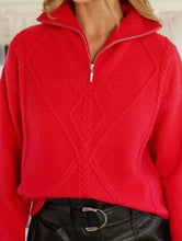 Load image into Gallery viewer, Red Textured Sweater